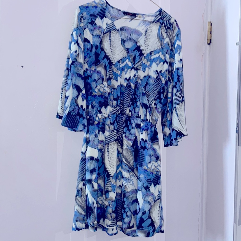 Blue patterned summer dress